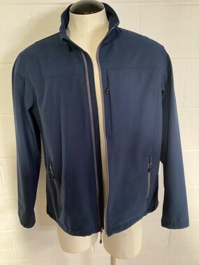 Swiss Tech Men's Navy Lightweight Softshell Zip Jacket